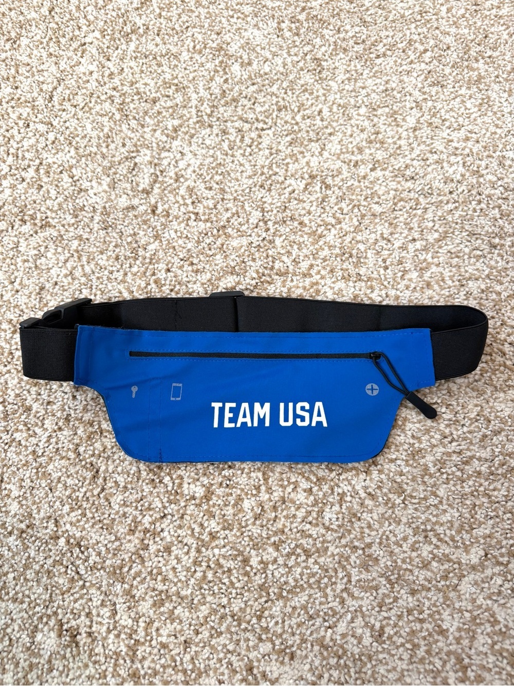 Team USA Lightweight Running Slim Waist Pack Belt Bag Adult Unisex Blue